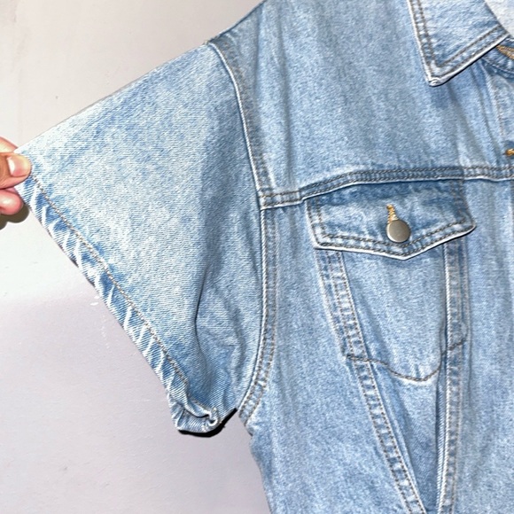 Lelis One and Only Short Pocketed Denim Romper - Picture 3 of 6